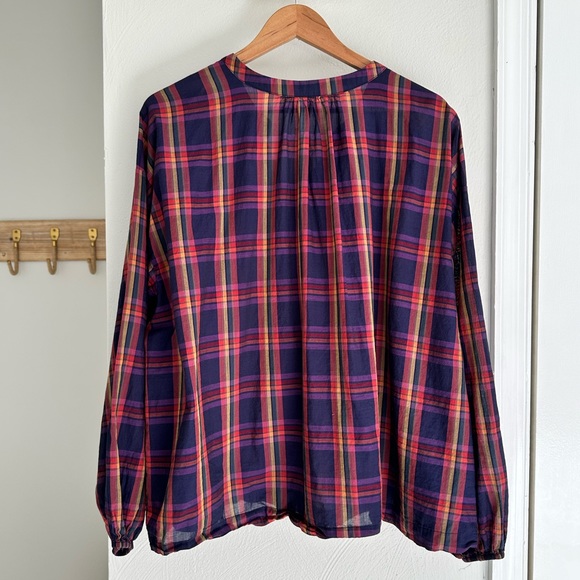 The Great. Melody Candy plaid button down blouse sz: 3/US Large - Picture 7 of 7